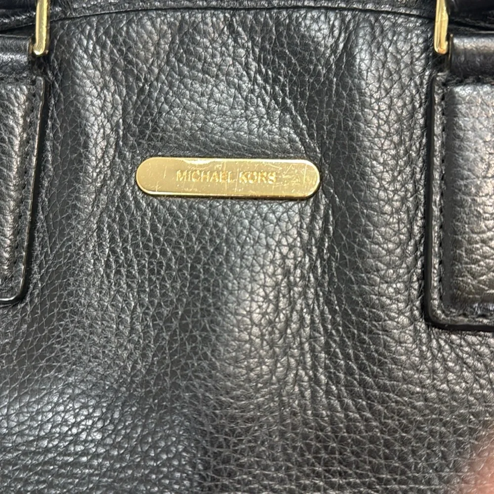 Michael Kors Black and‎ Gold Satchel with Elegant Design